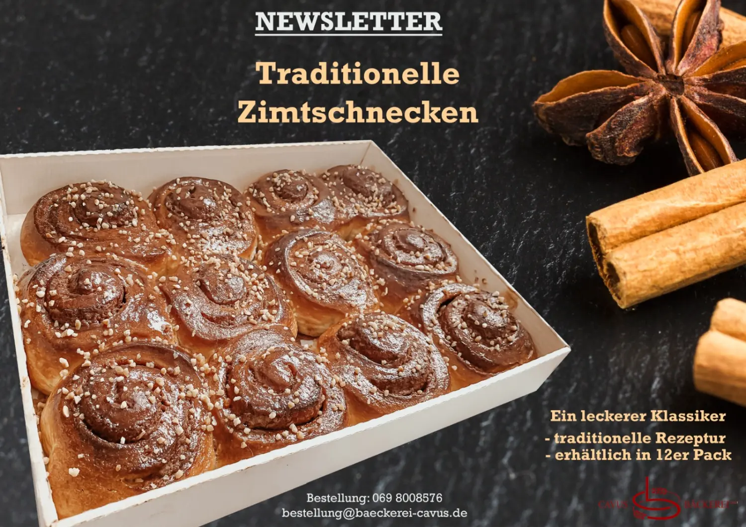 Newsletter der Cavus Bäckerei GmbH